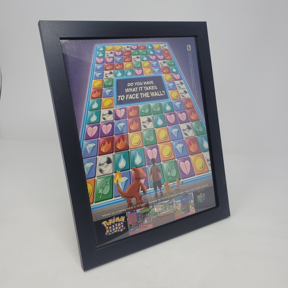 Pokemon Puzzle League Charmeleon Pikachu Meowth Nintendo Print Ad‎ 2000 8x11